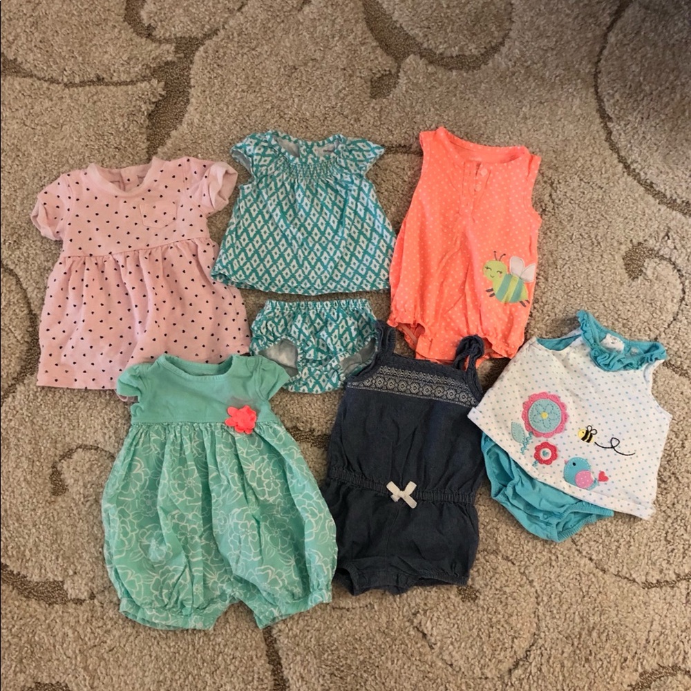 Baby girl 6 month outfits. Perfect for summer!